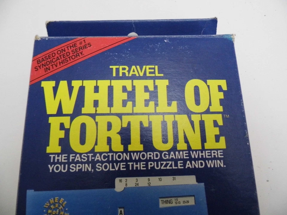 Vintage Wheel of Fortune travel game original packaging - Image 3 of 4