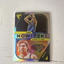 Panini Flux Dirk Nowitzki #1 Hall Influx Hall of Fame Aug 12 2023 Mavericks Card