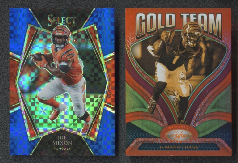 Bengals Lot of 2 JaMarr Chase Panini Certified Gold Team /149 Select Mixon /149