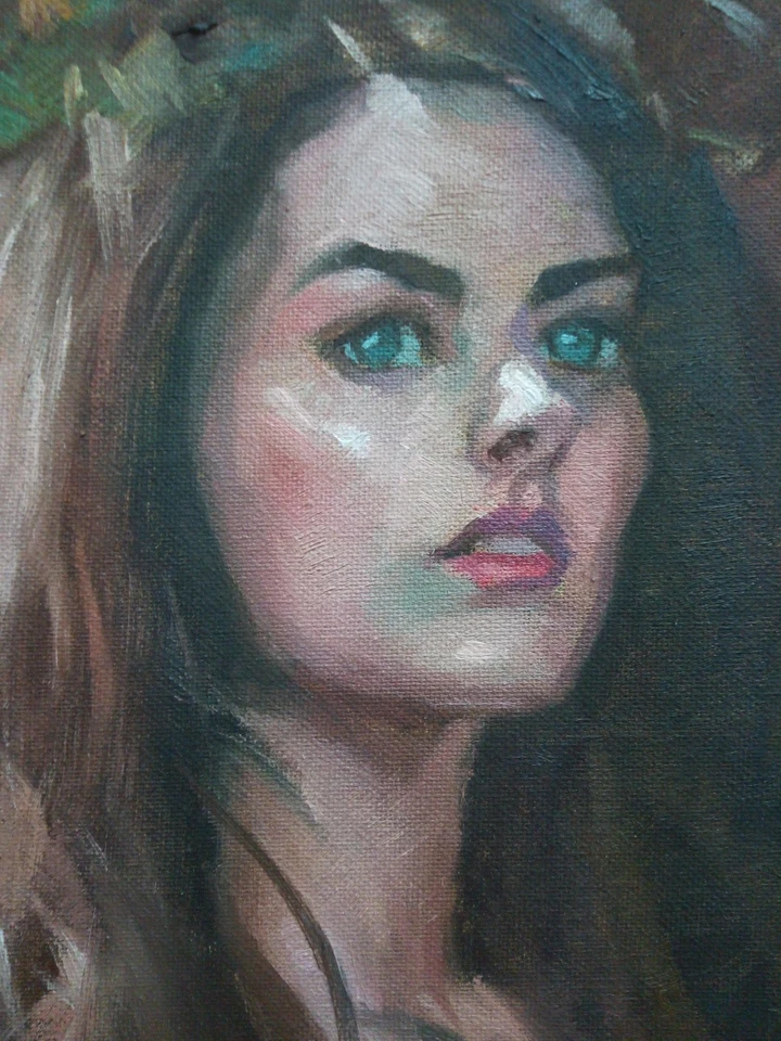 Portrait einer jungen Dame (Original Ölgemälde) - Bild 2 von 3