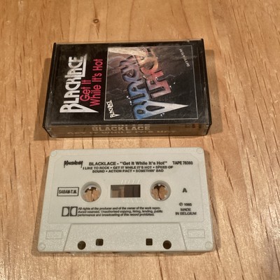 Blacklace    Get It While It's Hot CASSETTE TAPE 1st Belgian issue warlock bitch