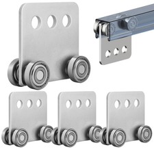 4Pcs 4 Wheel Trolley Assembly Rollers Four Bearing Trolley Assembly for 1-5/8...