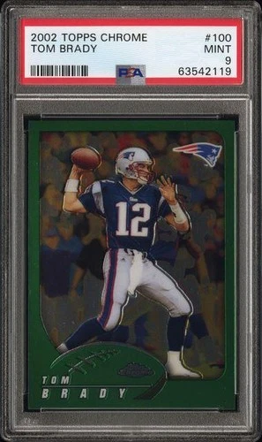 2002 Topps Chrome Tom Brady #100 PSA 9