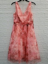 NEW Eliza J Overlay Sleeveless V Neck Dress - US 8