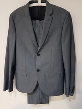 TOP MAN GREY 2-PIECE MENS SUIT WITH A SHEEN 38 JACKET  32Reg TROUSERS