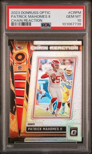 2023 Panini Donruss OPTIC #CRPM Patrick Mahomes Chain Reaction PSA 10