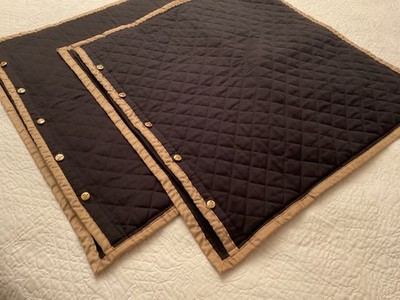 Lauren Ralph Lauren Charleston Black Floral Gold Buttons Duvet Full/Queen