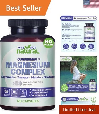 Magnesium Complex 4-in-1 Supplement   Magnesium Glycinate, Malate, ...