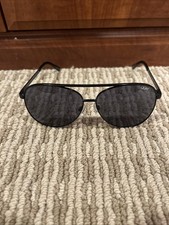 Quay Sunglasses All in Mini Full Rim Double Keyhole Bridge Modern Pilot Black