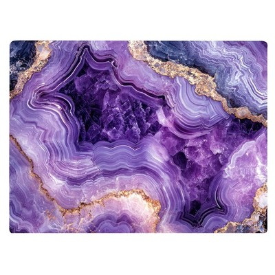 Dajdc Purple Amethyst Crystal Marble Kitchen Glass Cutting Board Ocean