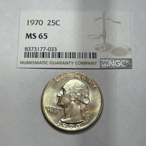 1970 P NGC MS65 Washington Quarter 🇺🇸 •See Description • Great Album Coin - Picture 2 of 8