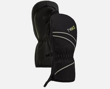 HEAD Junior Kids Black Cold Weather Protection Ski Mittens Winter Gloves