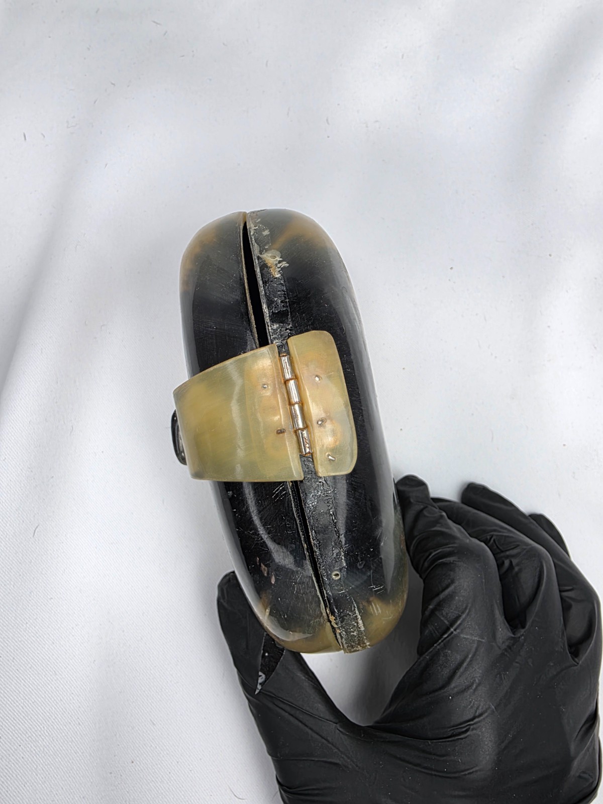 Vintage Tortoise Shell Lucite Hard Shell Purse Co… - image 2