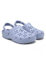 Crocs Classic Floral Cut Out Clog Women Purple Lavender 210927-5BR Sz 7 New