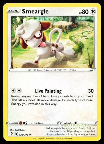 Smeargle 128/203 R Evolving Skies Pokemon LP