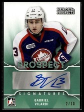 2015-16 Leaf In The Game Heroes & Prospects #PS-GV1 Gabriel Vilardi #/10 Auto