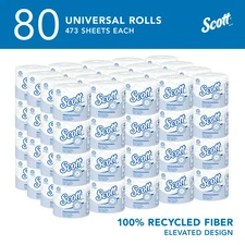 80 Rolls Scott Soft Toilet Paper 473 Sheets 2Ply No Clog Septic Safe,2-Ply