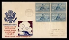 DR WHO 1953 FDC NATIONAL GUARD BLOCK M80087