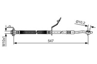 Bremsschlauch Vorne Rechts Bosch 1 987 481 A56 FÜR Hyundai