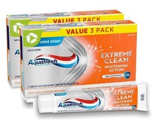 6 PACK - Aquafresh Extreme Clean Whitening Action Toothpaste, 5.6 Oz 0.72 per gallon