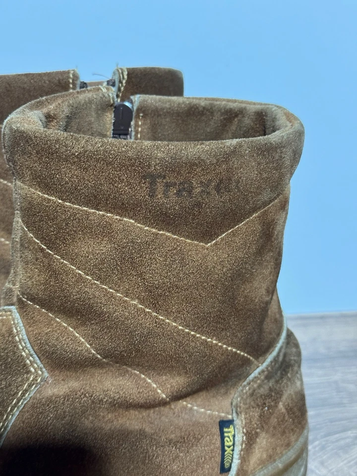Botas de Senderismo Trax Vintage Marrón Tostado Sintéticas y Gamuza Años 70 Años 80 Para Hombre Talla 12 Foto 3 de 4