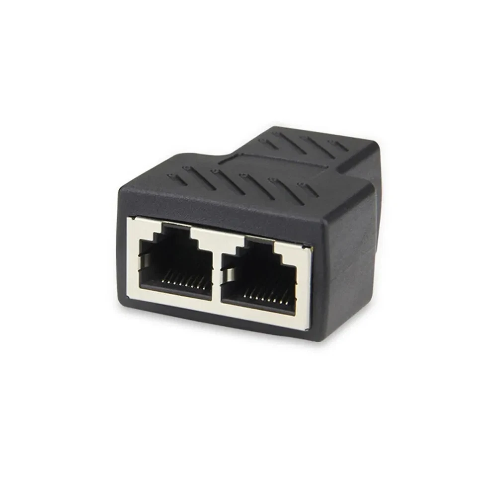 Adaptador de cable Ethernet RJ45 divisor de cable 1 en 2 Dual CAT 5/CAT 6 LAN - Imagen 3 de 4