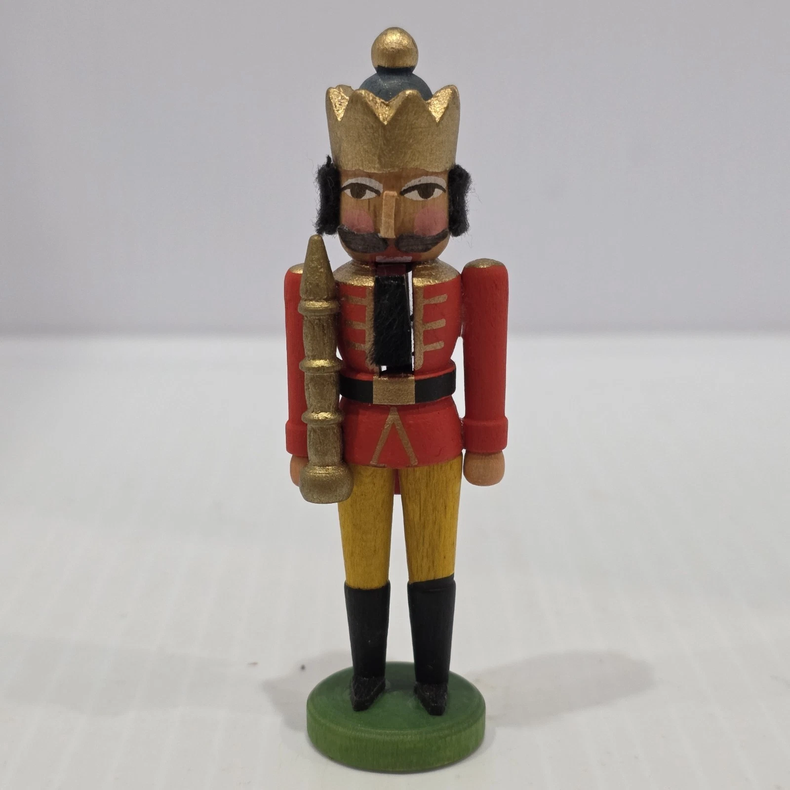 Konig King Mini Wooden Nutcracker Werner Germany - 3"