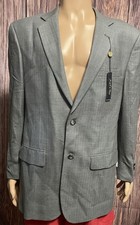 NEW WITH TAGS Joseph  Feiss Gold Jacket Blazer 100 Wool Mens 42R Gray
