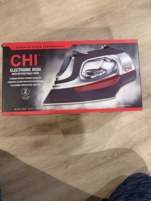 #ad #ad CHI Electronic Iron with 8#x27; Retractable Cord Titanium Infused Ceramic Plate $30.00