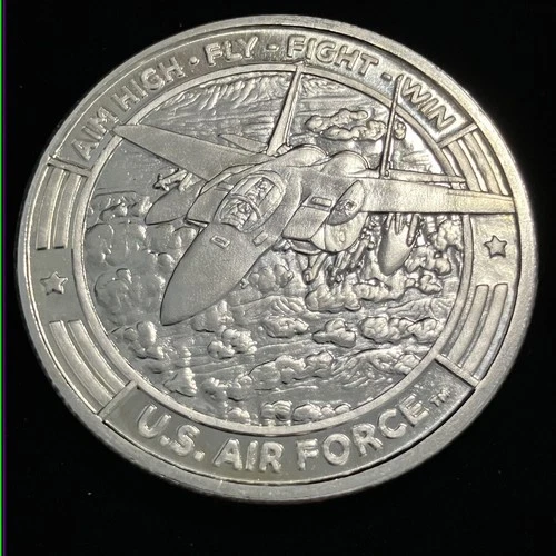 United States Air Force 1oz .999 Fine Silver Round Bu In Capsule Hard To Find