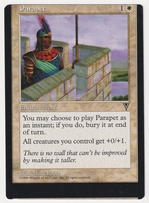 Miscut Parapet HP Visions 1996 WOTC MTG Magic Factory Error Misprint Vintage!