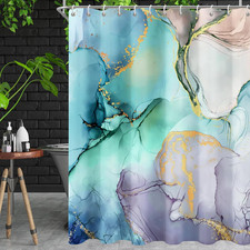 Marble Shower Curtain Abstract Purple Green Marble Shower Curtain Sets Modern...