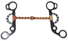 Short Shank Argentine Twisted Wire Copper Mouth Snaffle Horse Bit 35654C