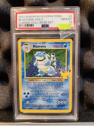 2021 Pokemon Celebrations Classic Collection Blastoise #2/102 GRADED PSA 10