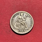 (1) Beautiful Toned Antique 1887-P Seated Liberty Dime CHOICE VF-VERY FINE