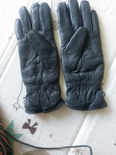 British Military Black Leather Combat Gloves MK2 MVP Grade 2 Heavy Used