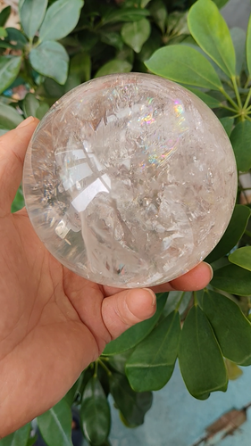 ¡Arco iris 1310 g2,88 lb!! BOLA ESFERA CRISTAL CUARZO AHUMADO TRANSPARENTE NATURAL CURACIÓN 1 - Vídeo 1 de 1
