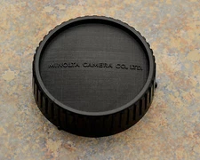 Excellent Genuine Minolta Rear Lens Cap SR/MC/MD Rokkor (#1225)