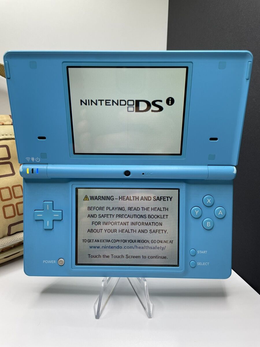 Nintendo DSi Light Blue Handheld Console Game System with charger and case