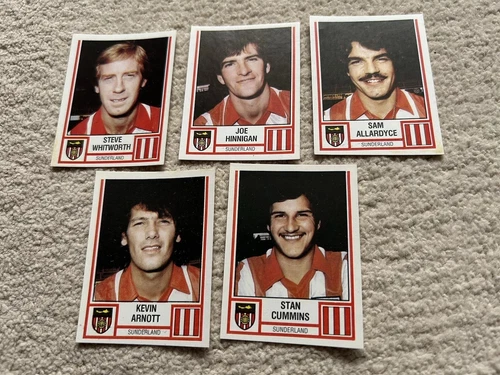 Panini Stickers 5 Sunderland Footballers Includes Sam Allardyce
