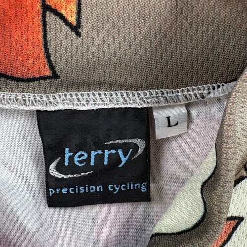 TERRY Cycling Jersey Women L 3/4 Zip Japanese Koi Fish Art Kit Racing - Picture 2 of 14