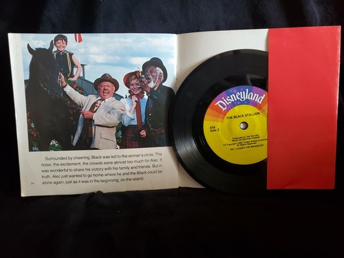WALT DISNEY Black Stallion Disneyland Story Book & 7" RECORD - Picture 2 of 3