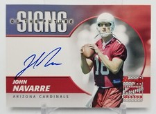 2004 Bowman JOHN NAVARRE Signs of the Future Certified Auto Issue Ari. Cardinals