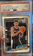 Victor Wembanyama 2023 Donruss Rated Rookie #220 Press Proof Silver PSA MINT 9