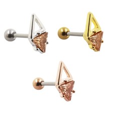 PTOP 16g Triangle Cartilage Earring Tragus Helix Conch Ear Studs Labret Stud 1pc