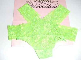 AGENT PROVOCATEUR MARGOT LIME BRA 32B/C/DD 34D & AP 3 MEDIUM BRIEF UK10 BNWT