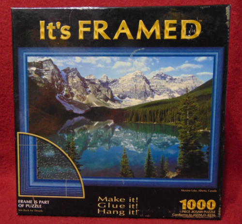 Moraine Lake Kanada 1000-teiliges Puzzle 31,75""x 22,125"" Rahmen enthalten NEU - Bild 1 von 10