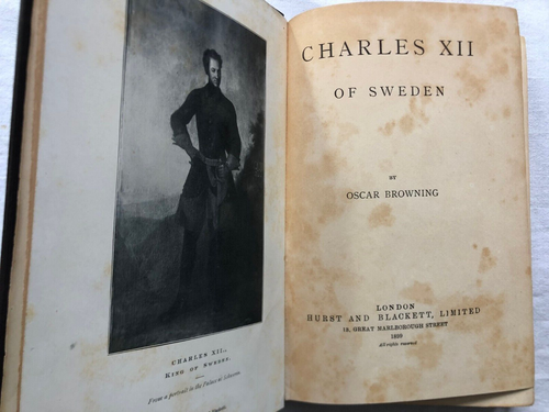 Raro Antico Libro Oscar Browning Charles XII of Sweden 1899 - Bild 2 von 12