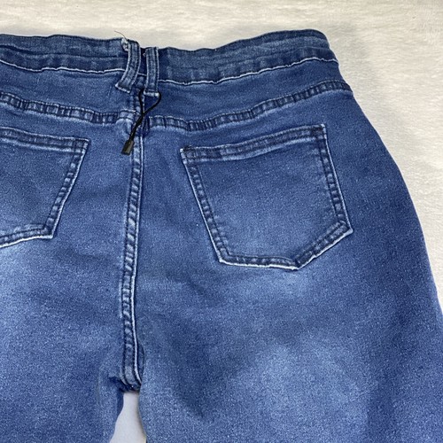 Pantete Jeans Womens M Bell Bottom Flared High Rise Dark Wash Blue Stretch - Picture 16 of 18
