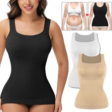 Women Shaper Camisole Tummy Control Slimming Vest Body Shapewear Tan Tops Cami